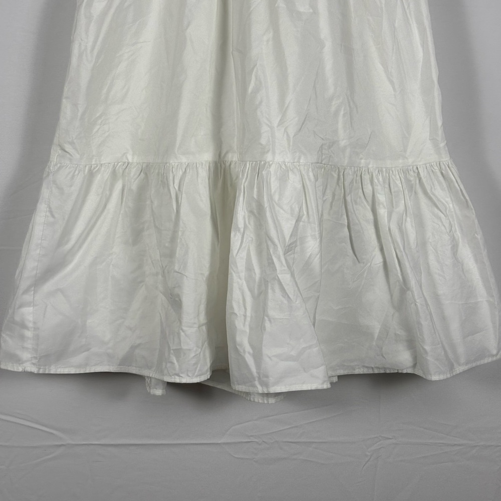 Zara Mini Dress Spaghetti Strap Babydoll White-M - Picture 7 of 11